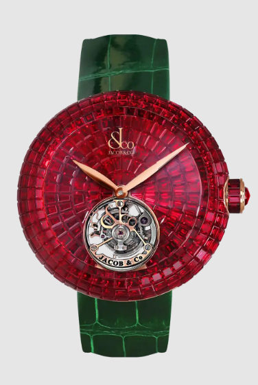 Review Jacob & Co brilliant flying tourbillon RUBIES (ROSE GOLD) BT546.40.BR.BR.A Replica watch